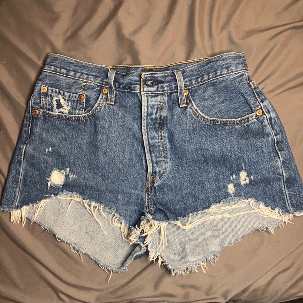 Levi’s 501 blue shorts
